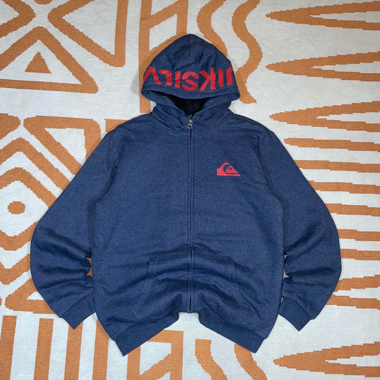 Quiksilver 10s Surf Print Zip Hoodie XL/16