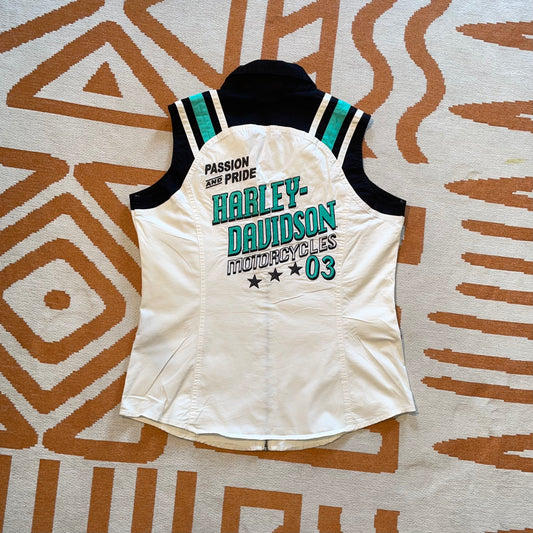 Harley Davidson 00s Embroidered Gilet L/12