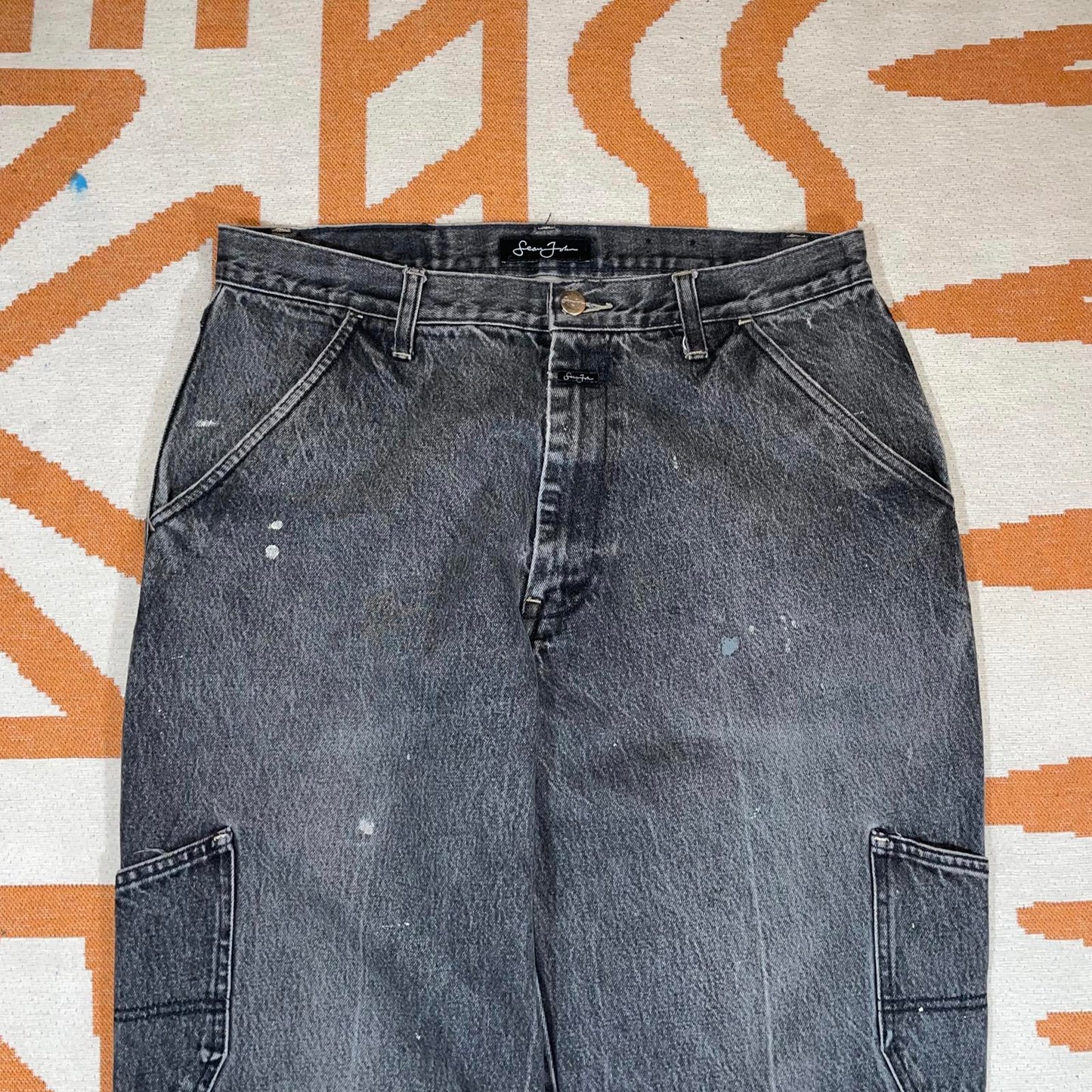 Sean John 00s Baggy Grey Denim Jeans 34x32