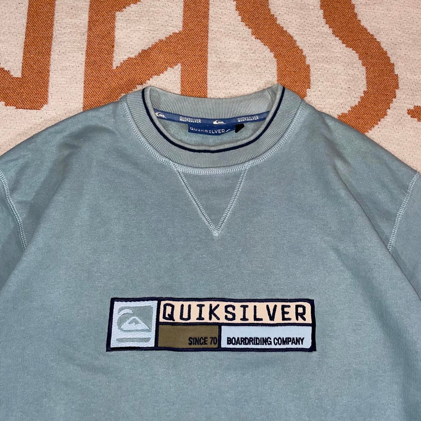 Quiksilver 00s Embroidered Box Sweatshirt M
