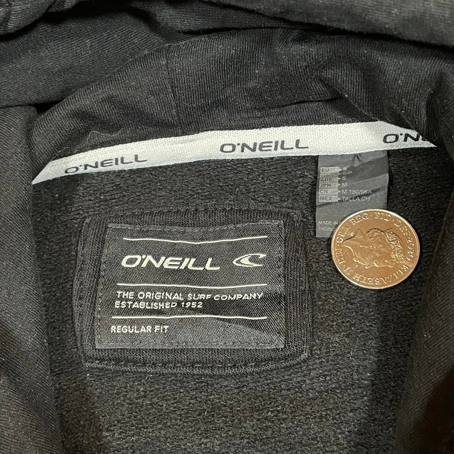 O’Neill 00s Embroidered Mountain Black Hoodie S