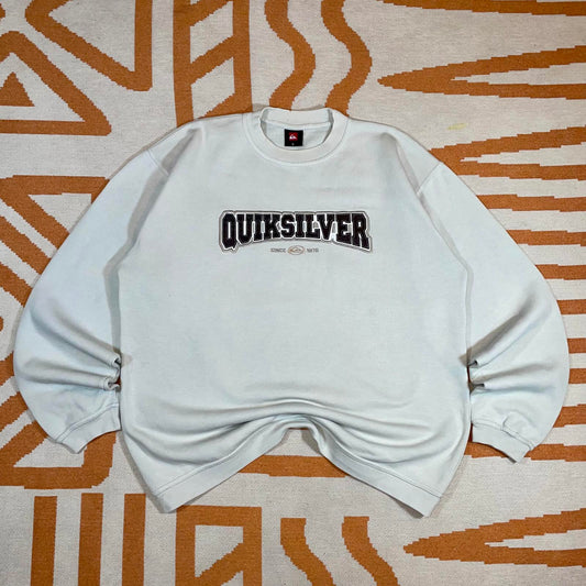 Quiksilver 90s Embroidered Cream Sweatshirt L