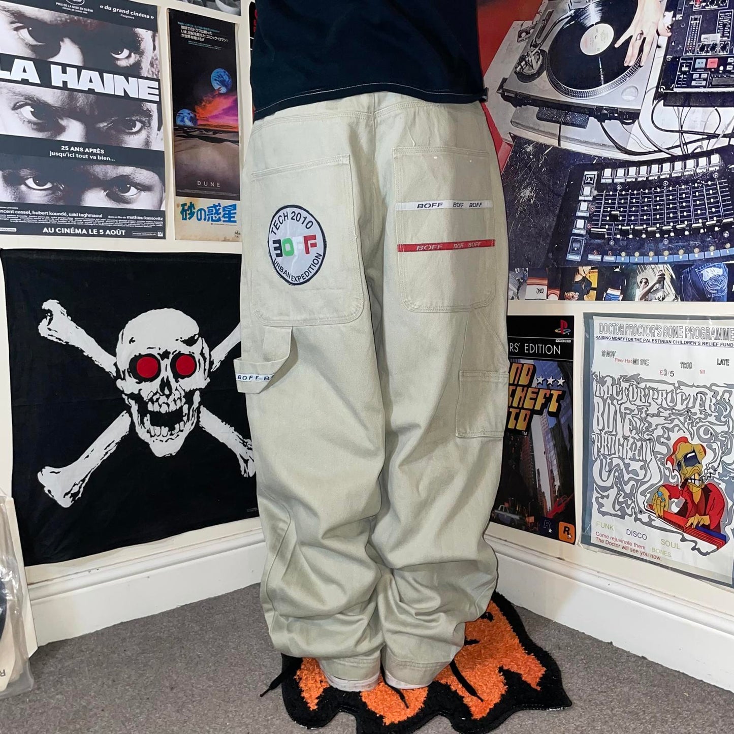 Boff 00s Embroidered Baggy Jeans 40x34