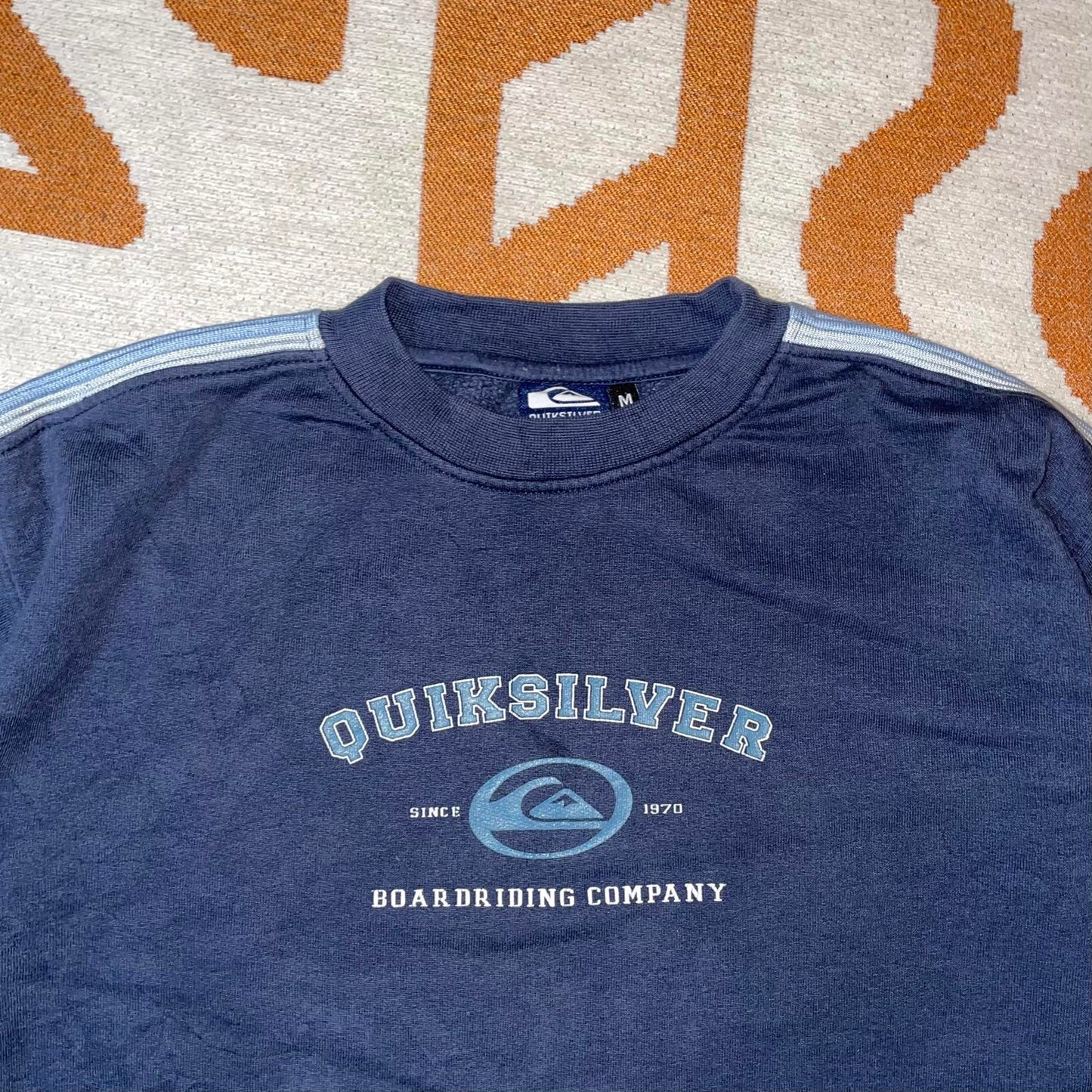 Quiksilver 00s Striped Print Sweatshirt M