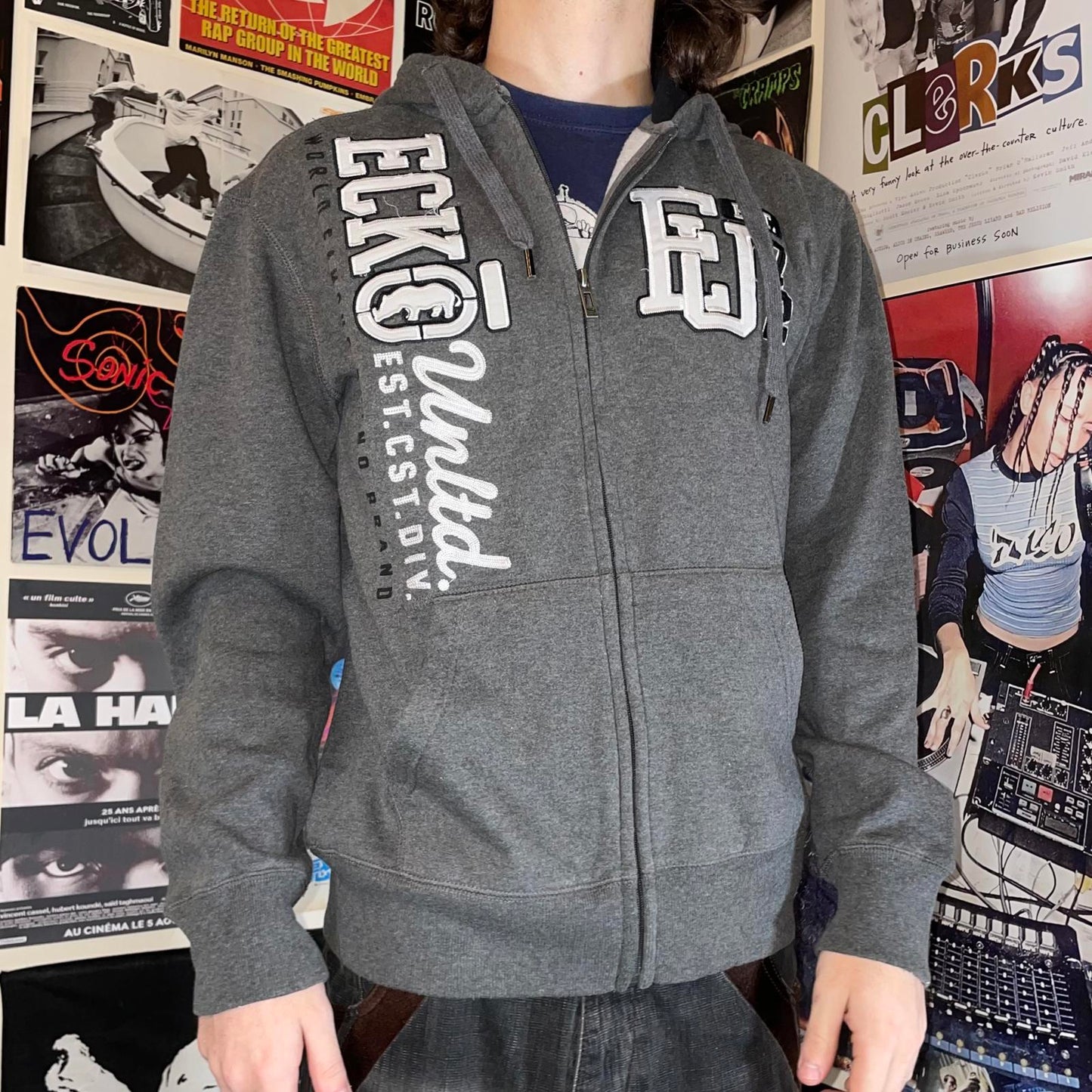 Ecko Unltd. 00s Embroidered Zip Hoodie S