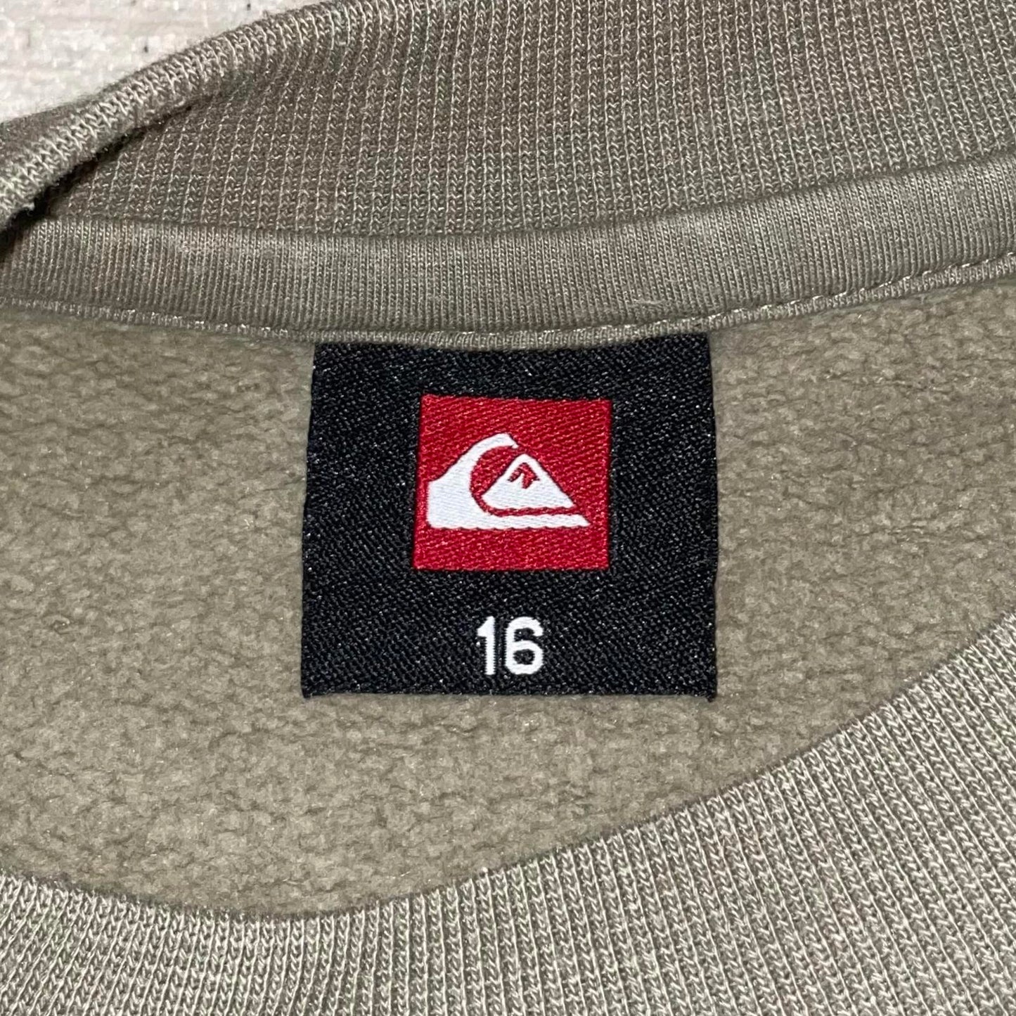 Quiksilver 00s Signature Print Beige Sweatshirt 16/S