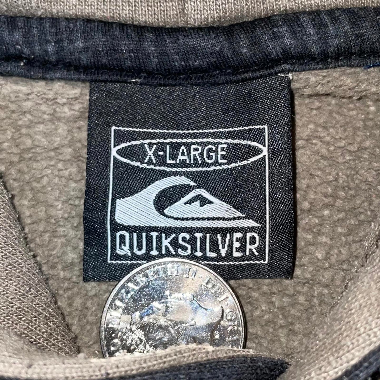 Quiksilver 90s Embroidered Boardriding Hoodie XL