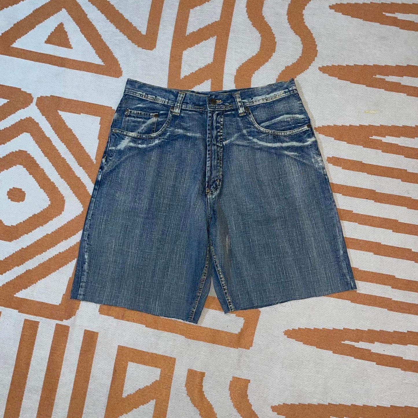 Risk 00s Embroidered Baggy Jorts 36x10