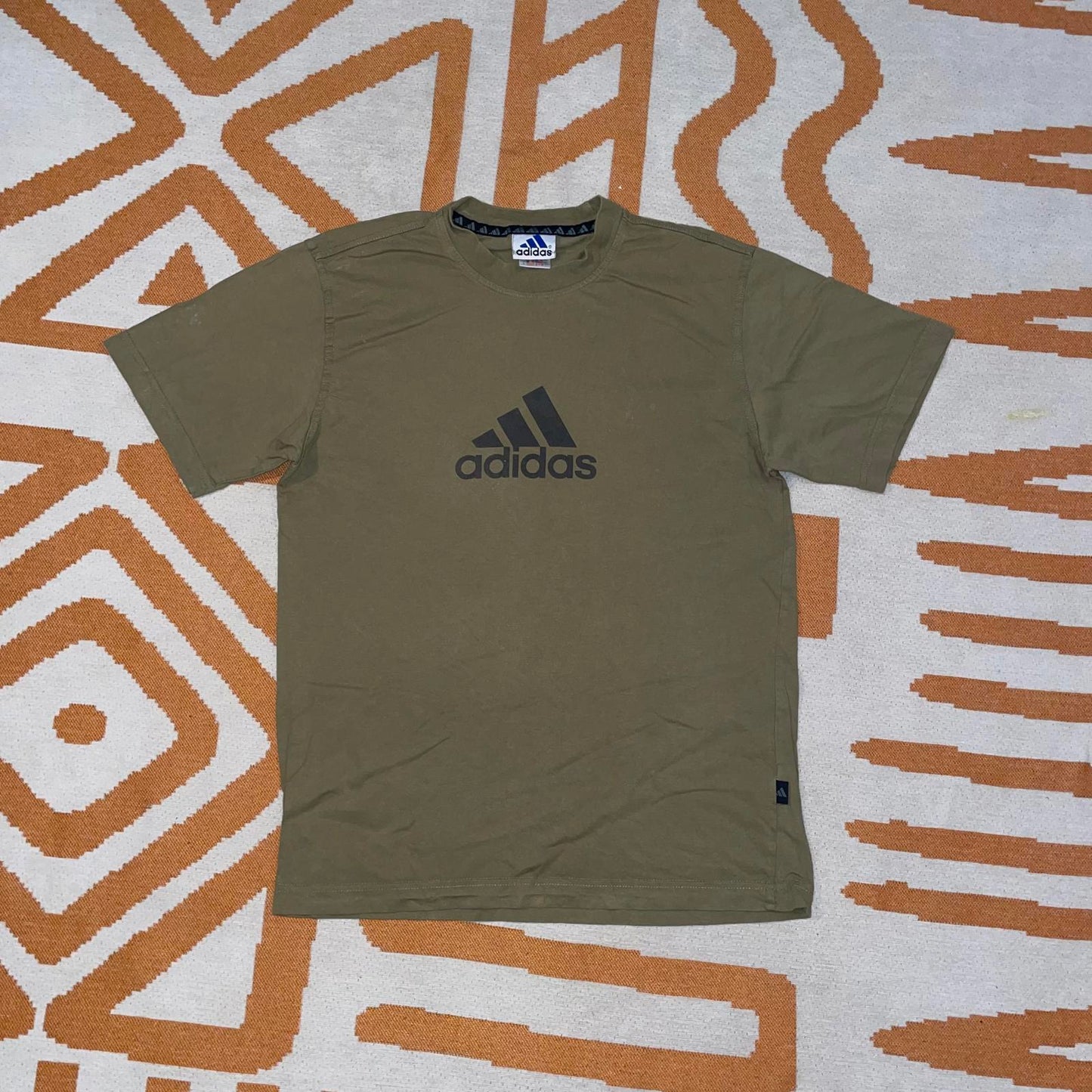 Adidas 90s Khaki Print T-Shirt L