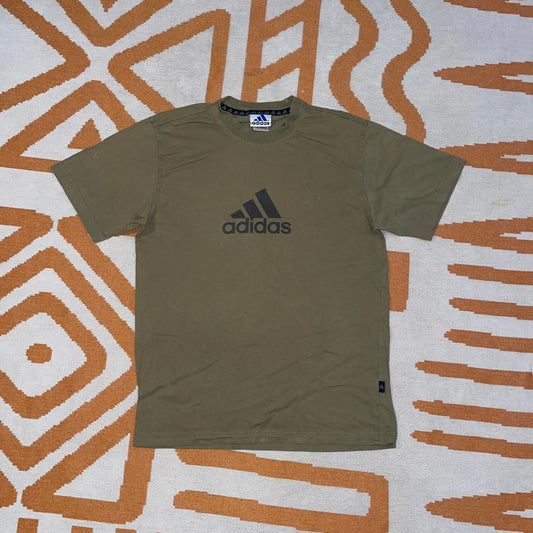 Adidas 90s Khaki Print T-Shirt L