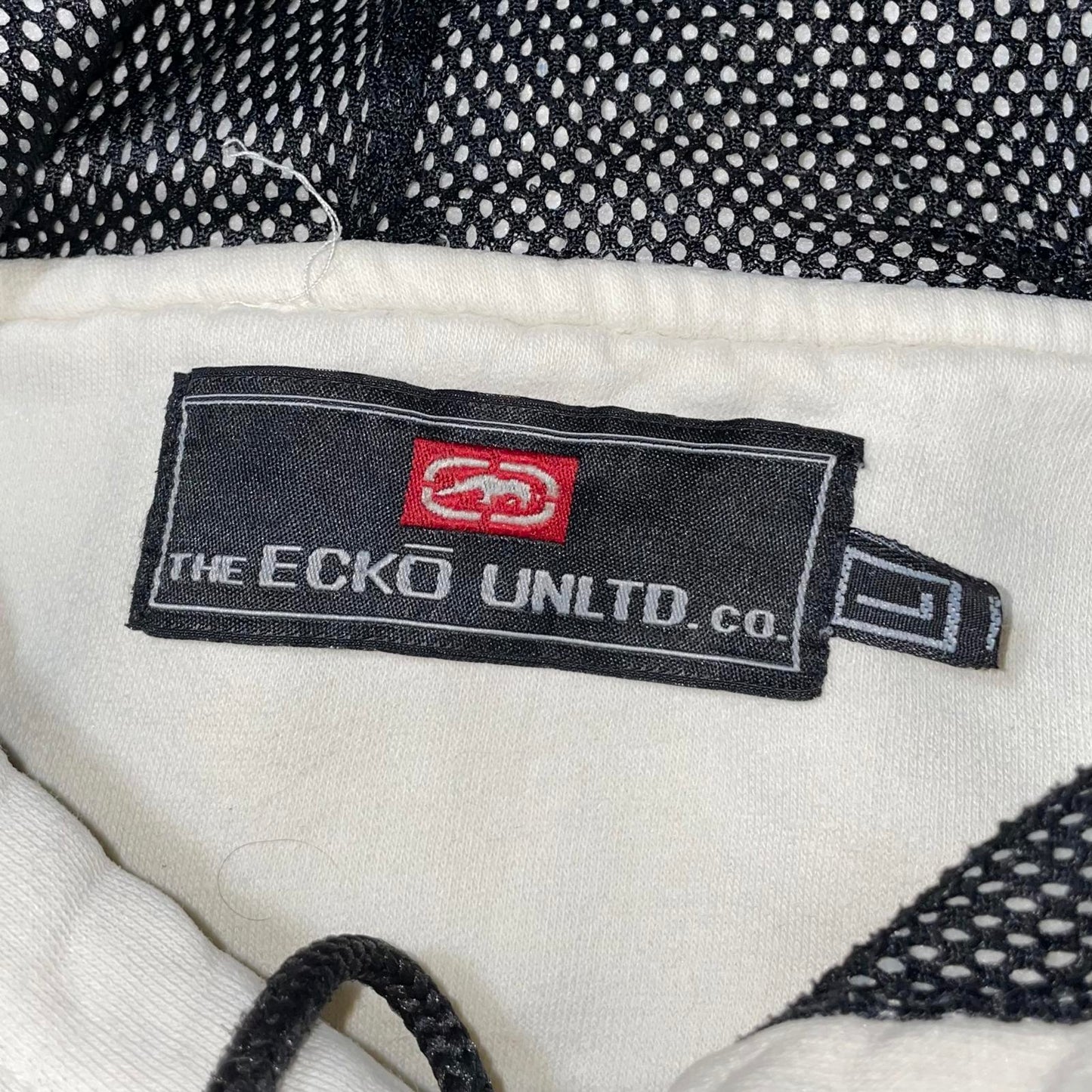Ecko Unltd. 90s Embroidered Rhino White Hoodie L