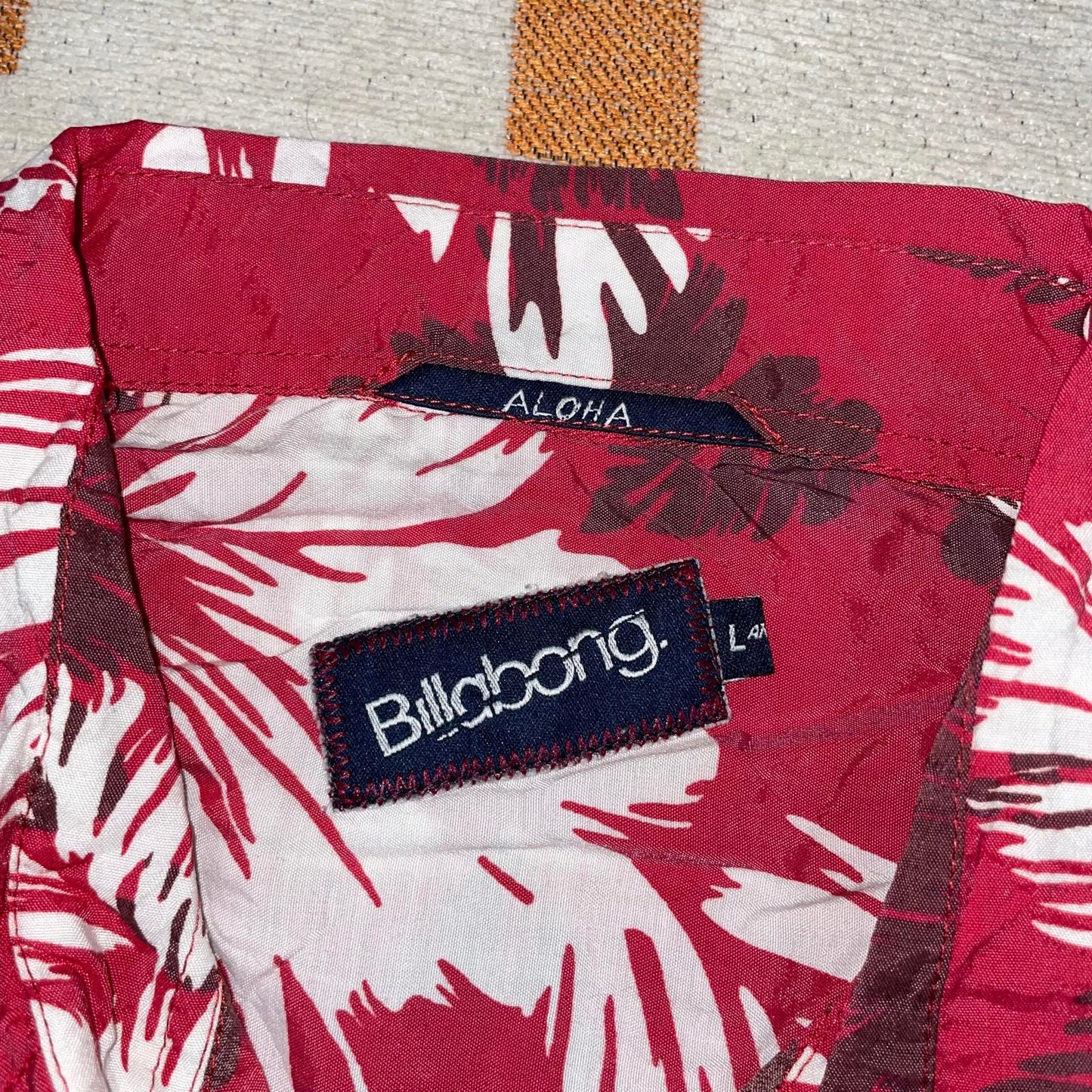 Billabong 00s Hawaiian Floral Button-Down Shirt L