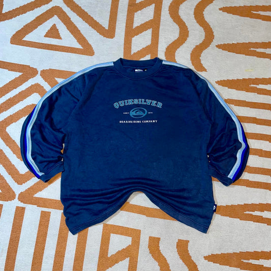Quiksilver 00s Striped Print Sweatshirt M
