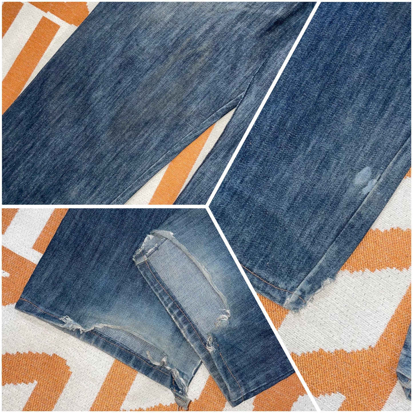 MASS 00s Embroidered ‘Wreath’ Baggy Jeans 38x28