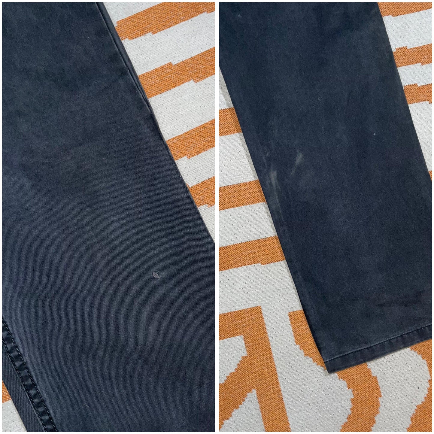 Diesel 00s Custom-Zips Loose Black Trousers 34x30