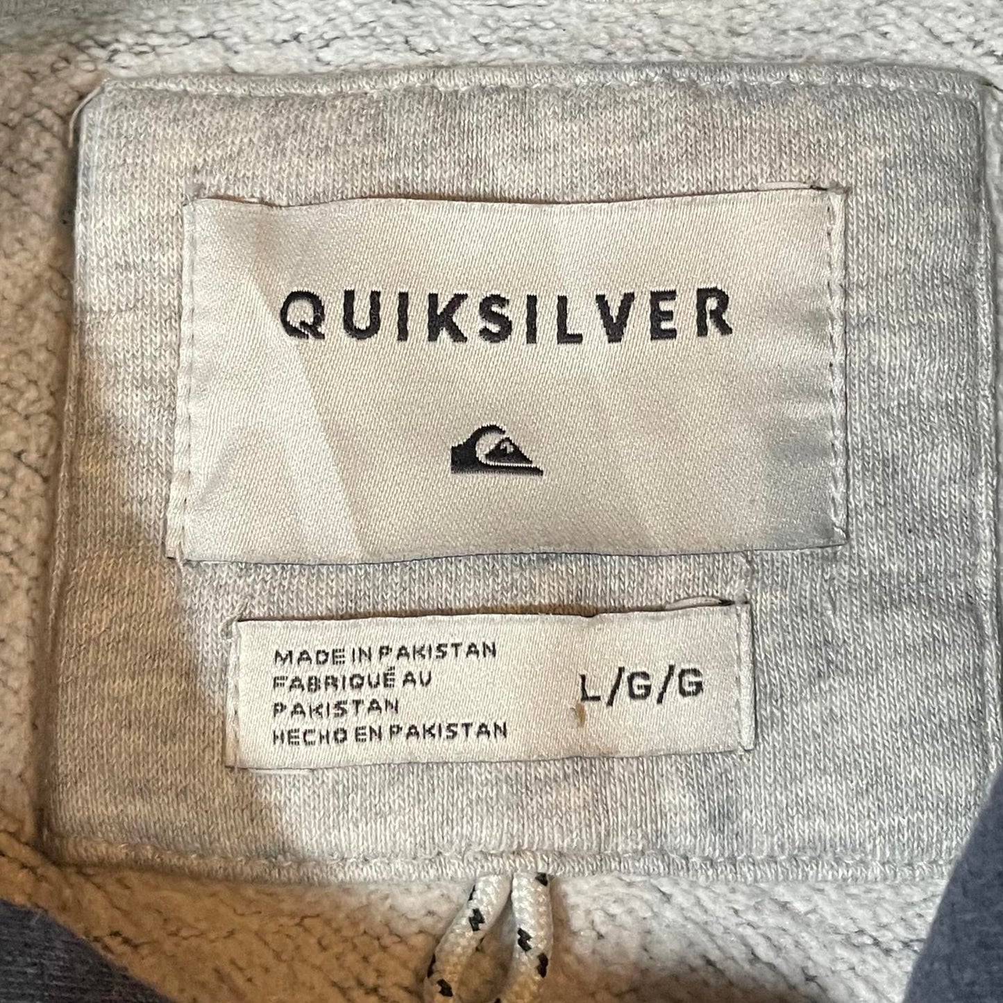 Quiksilver 00s Logo Print Hoodie L