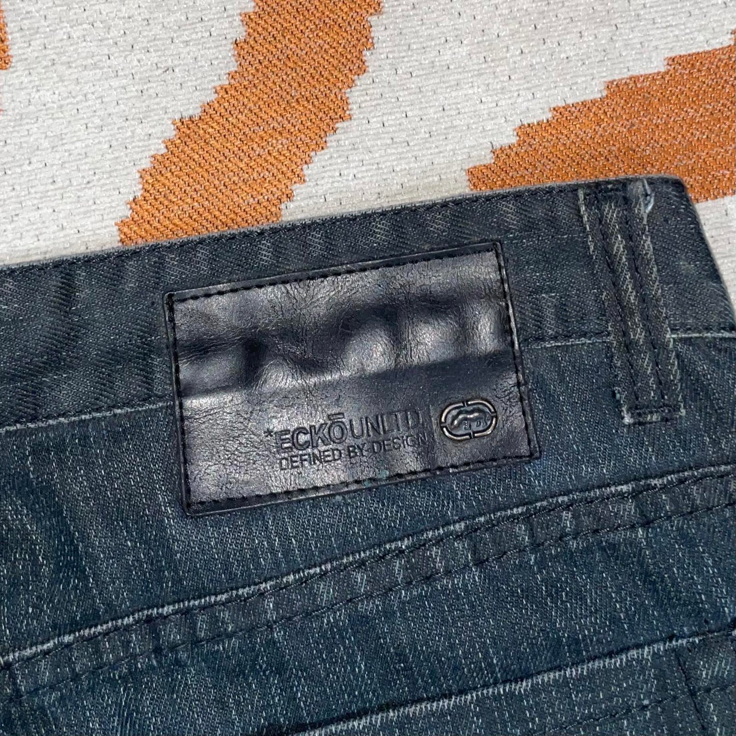 Ecko Unltd. 00s Black Straight Denim Rhino Jeans 34x32