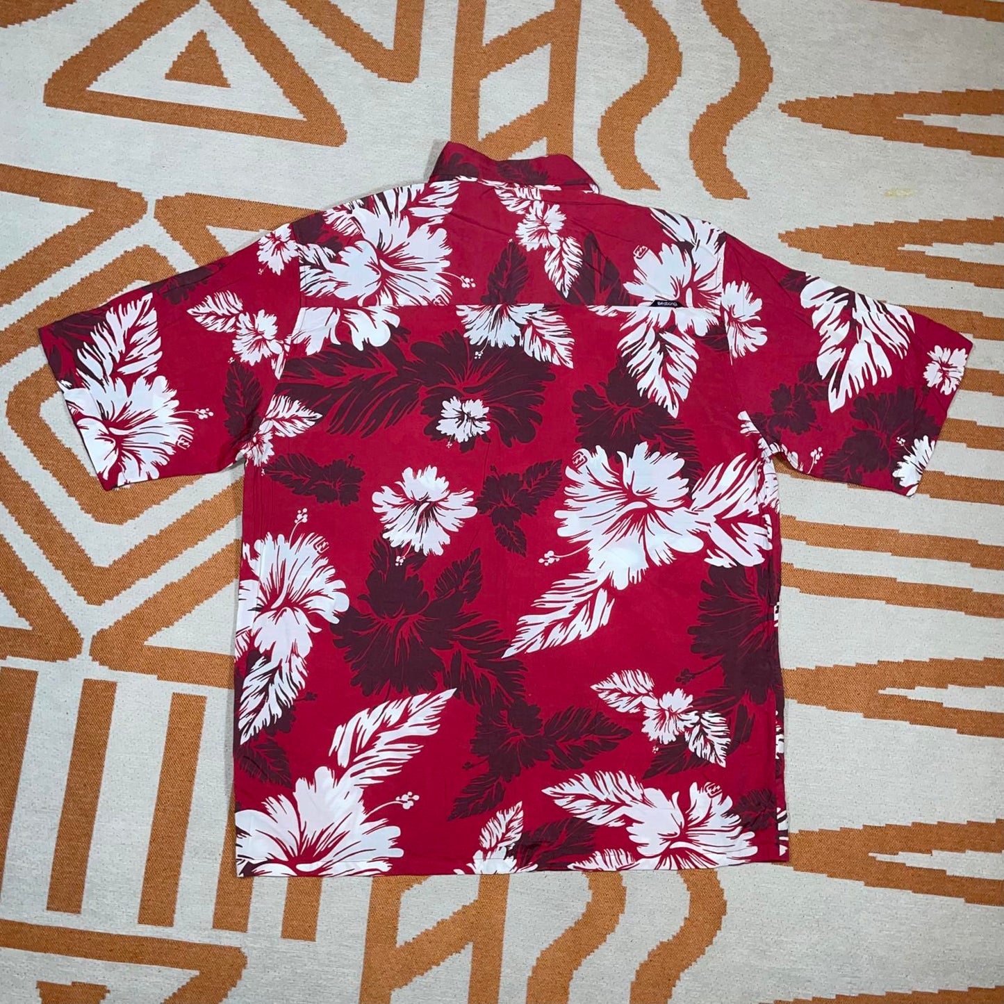Billabong 00s Hawaiian Floral Button-Down Shirt L