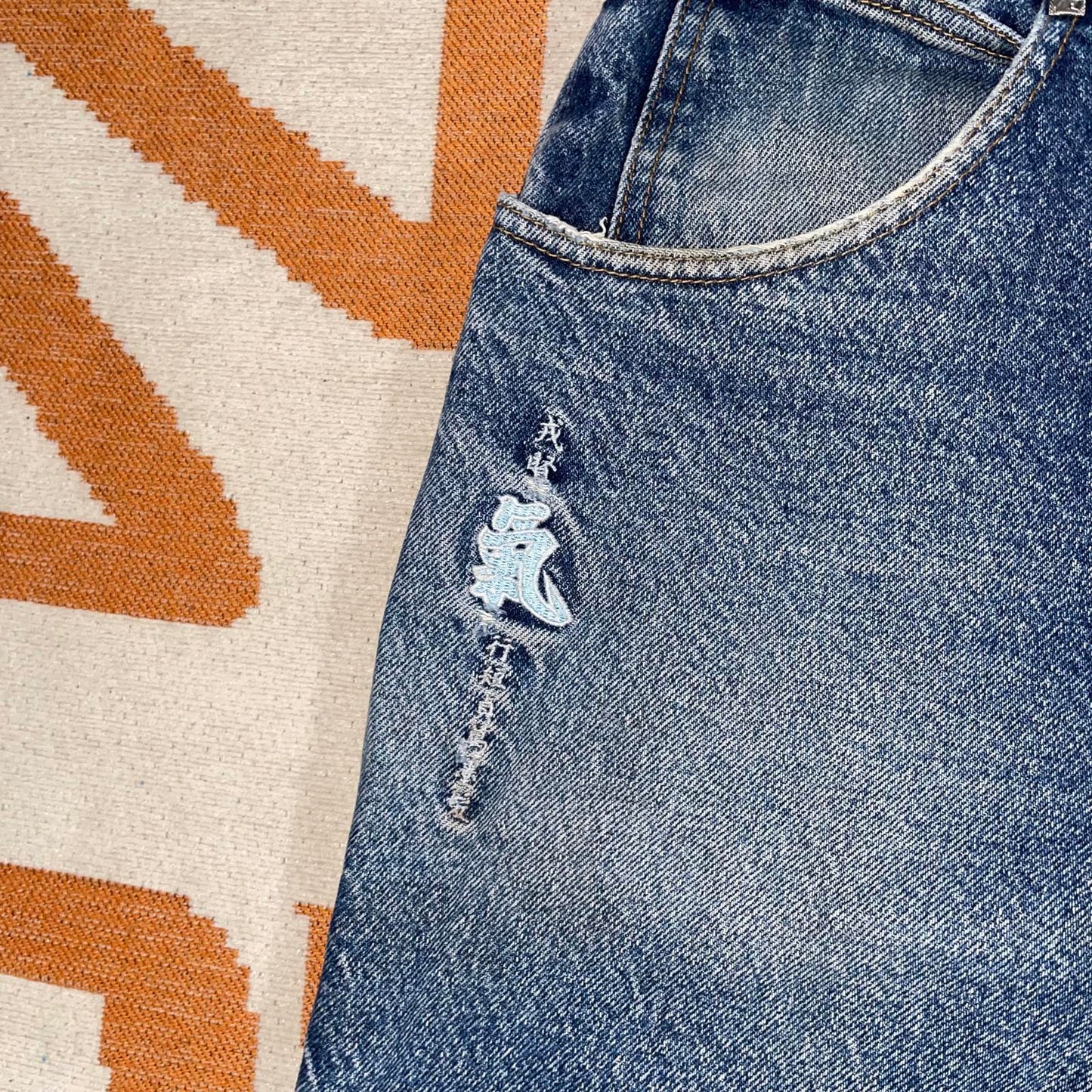 Southpole Embroidered ‘Sumo’ Denim Blue Jeans 34x32