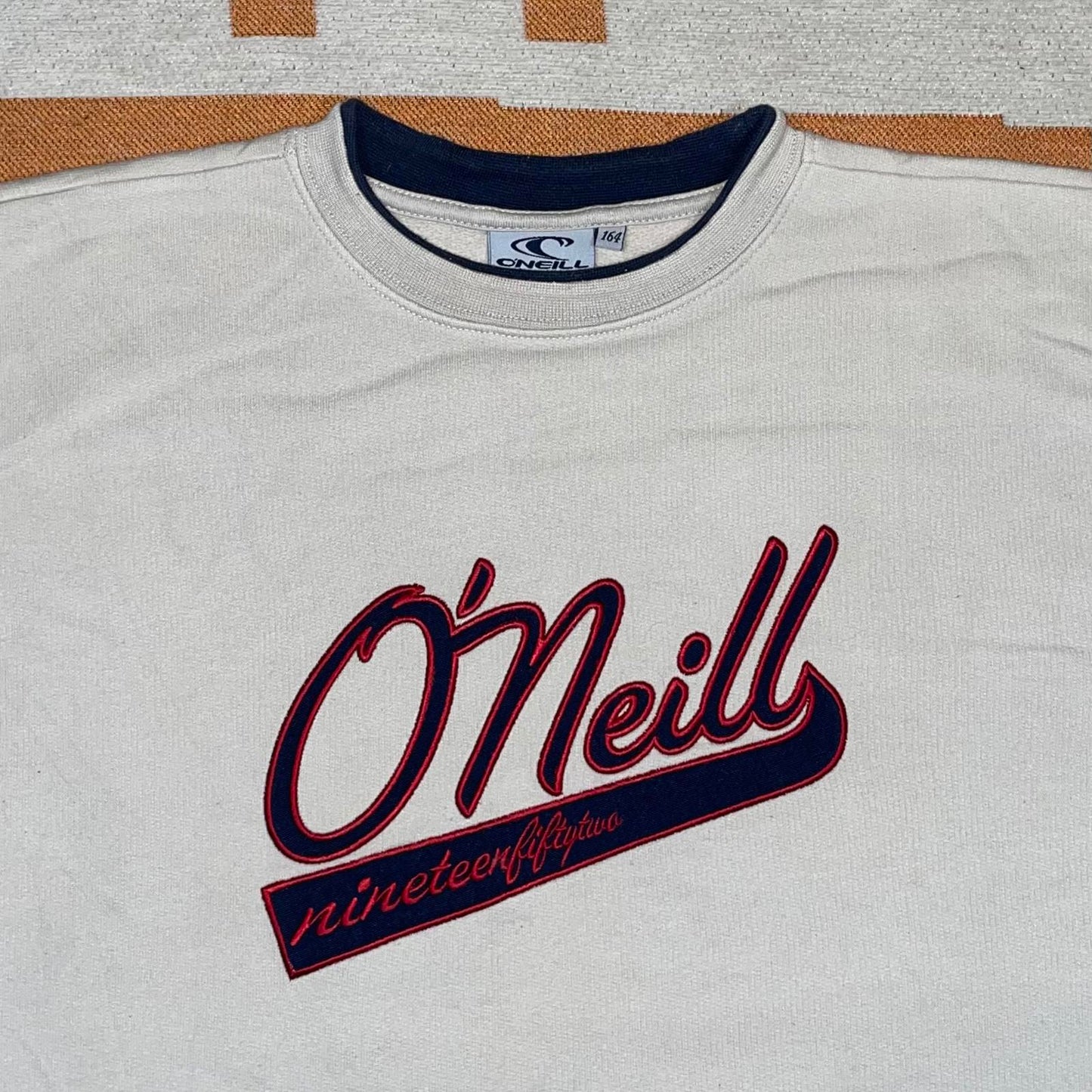 O’Neill 00s Embroidered Surf Cream Sweatshirt S