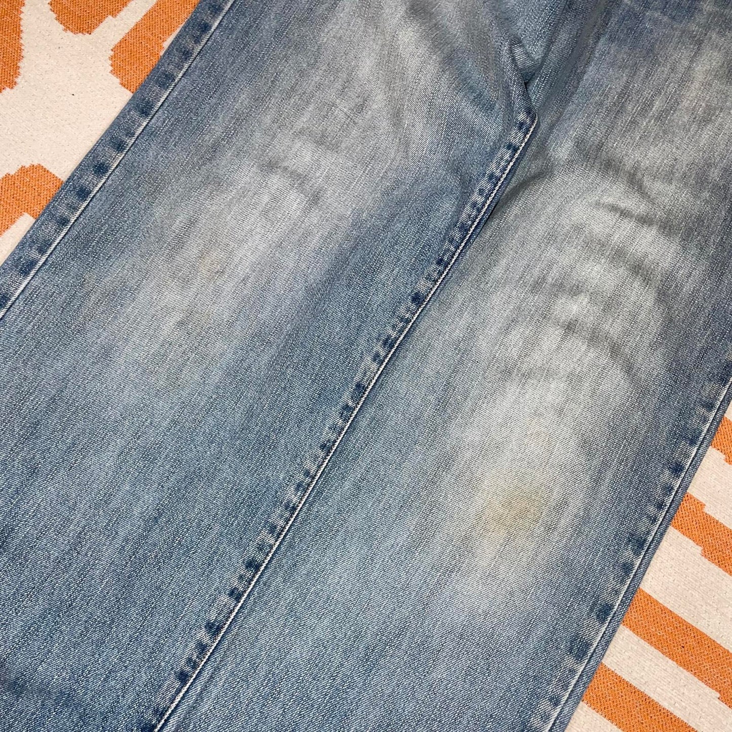 Quiksilver 00s Embroidered Logo Baggy Surf Jeans 34x32