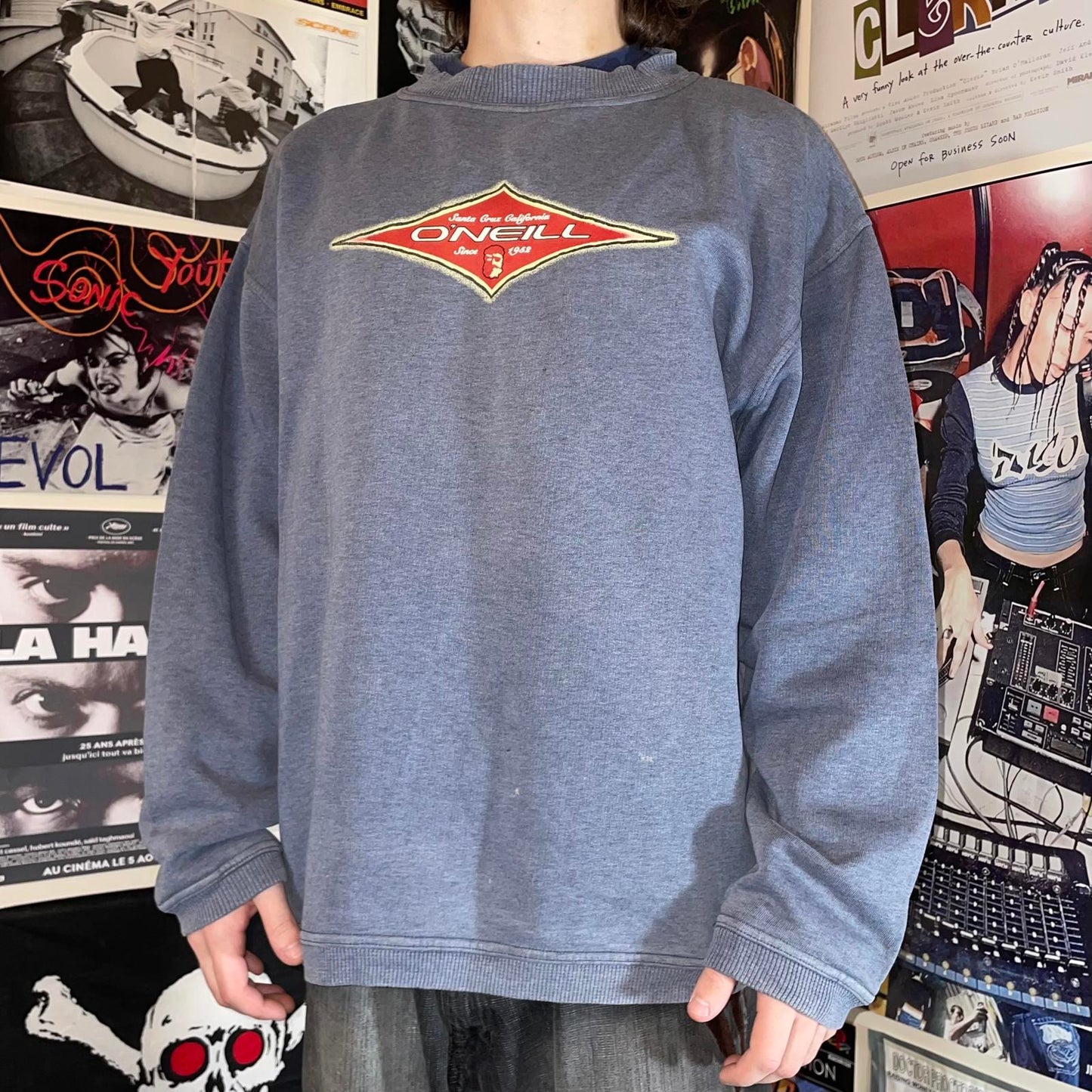 O’Neill 90s Surf Art Graphic Sweatshirt M