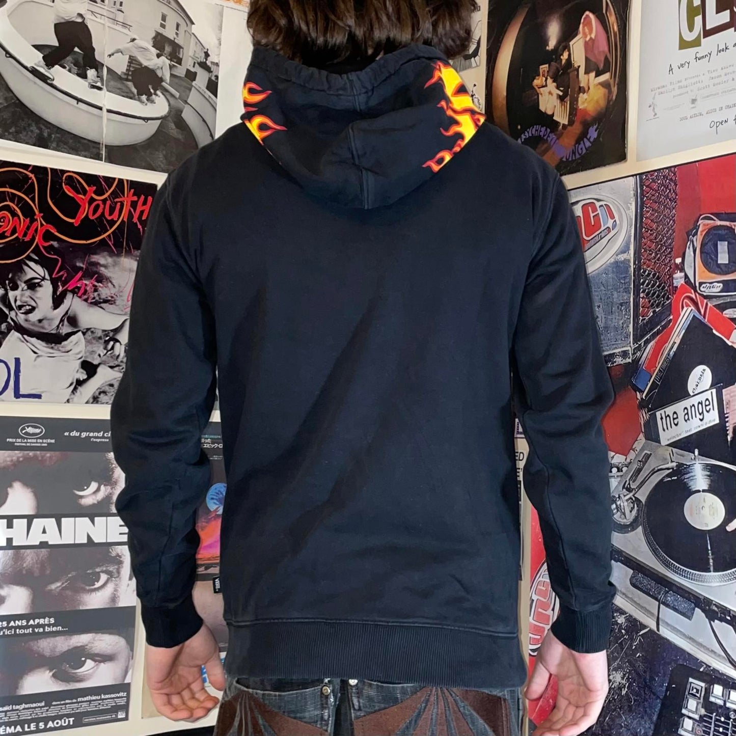 Vans x Thrasher ‘17 Printed Flame Text Hoodie XS