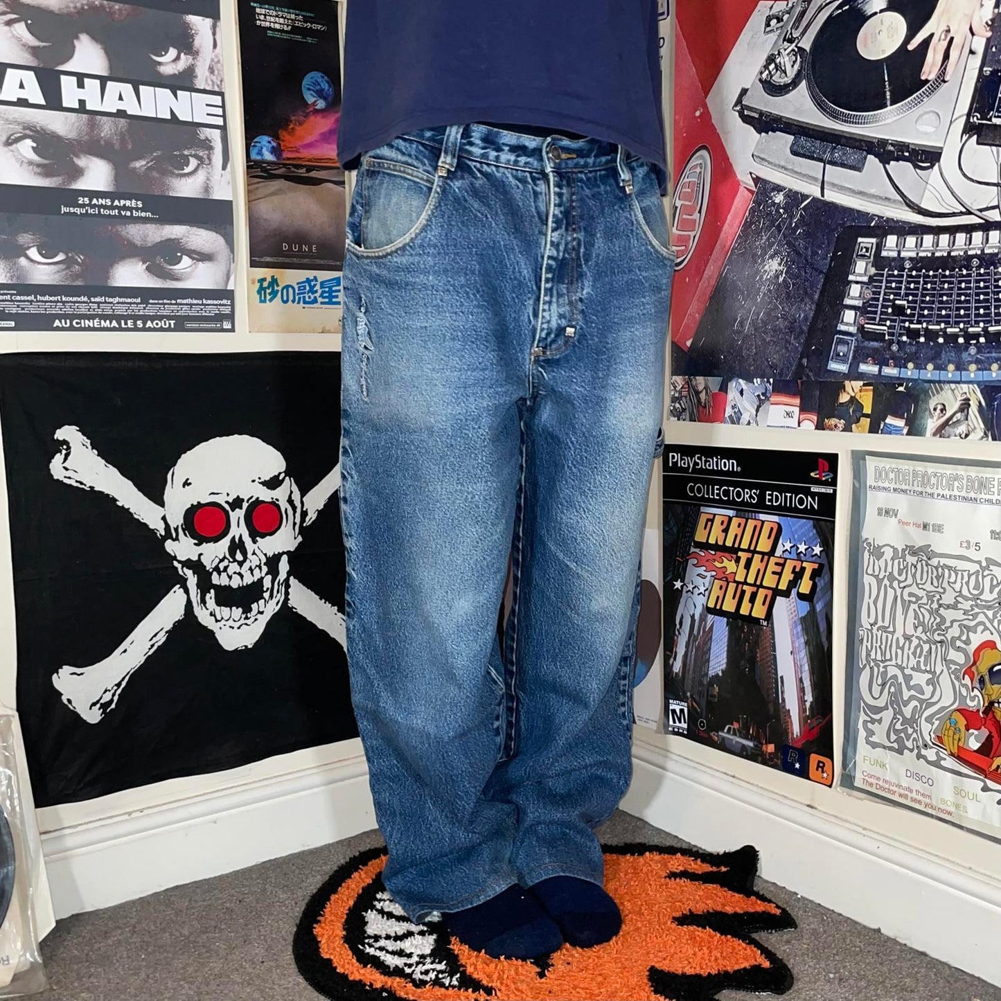 Southpole Embroidered ‘Sumo’ Denim Blue Jeans 34x32