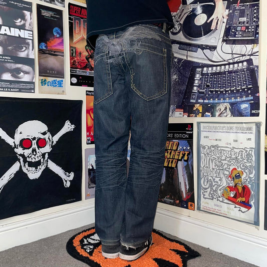 Ross Carra 90s Embroidered Owl Jeans 36x30