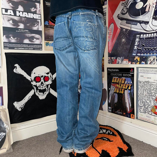 Rip Curl 00s Printed Surf Jeans 36x32