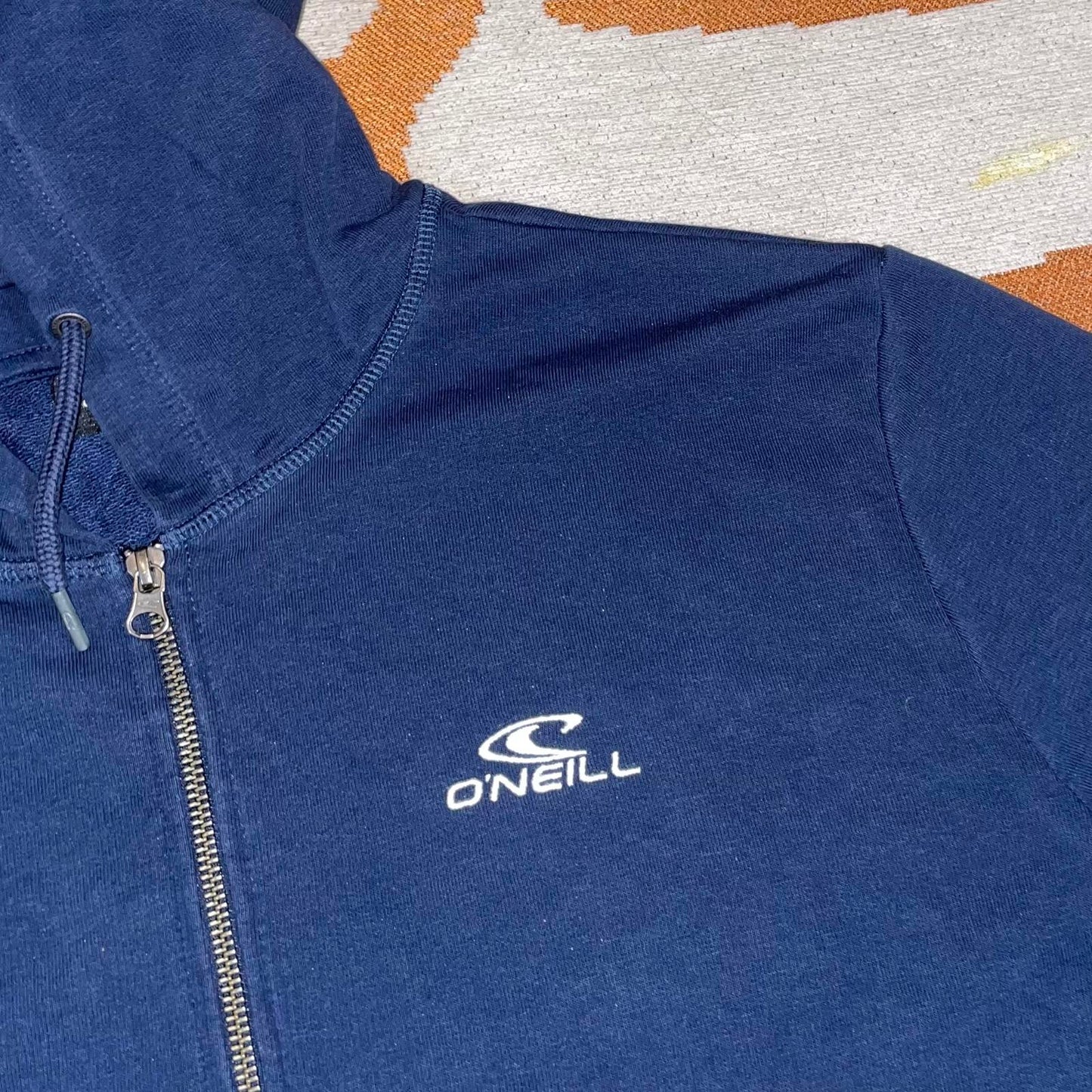 O’Neill 00s Navy Embroidered Zip Hoodie M