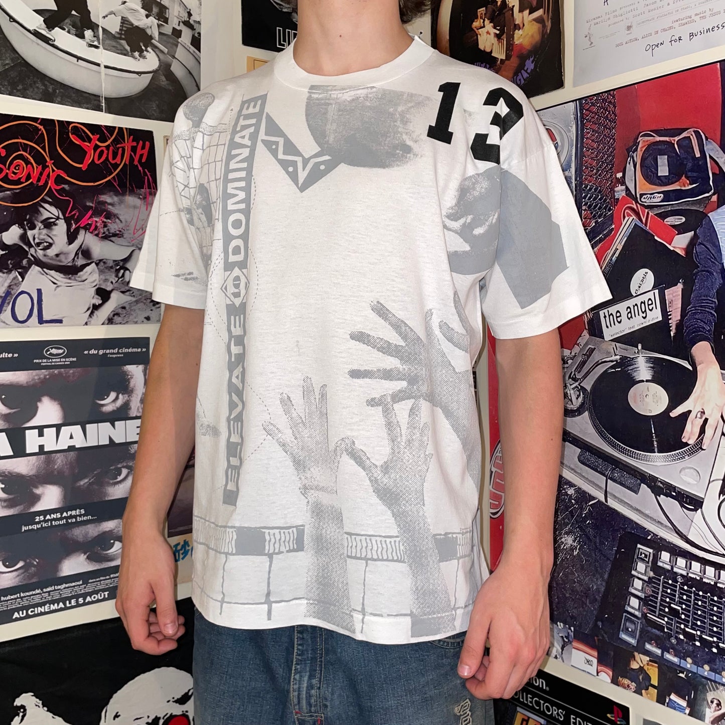 Screen Stars 80s NBA Basketball AOP T-Shirt XL