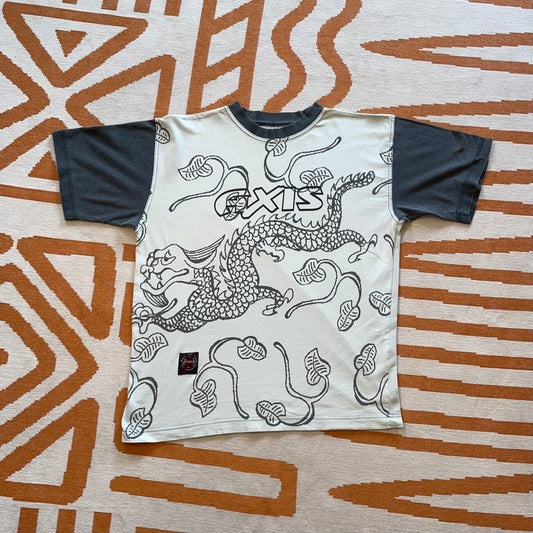 Axis Surf 00s Dragon Pattern T-Shirt L