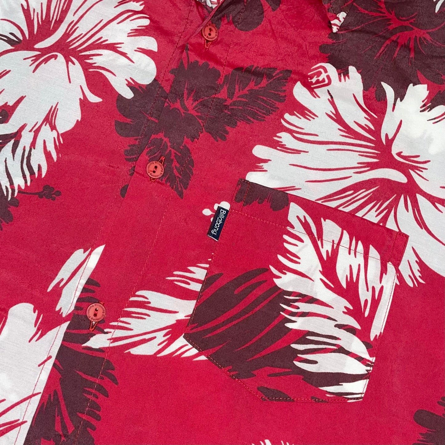 Billabong 00s Hawaiian Floral Button-Down Shirt L