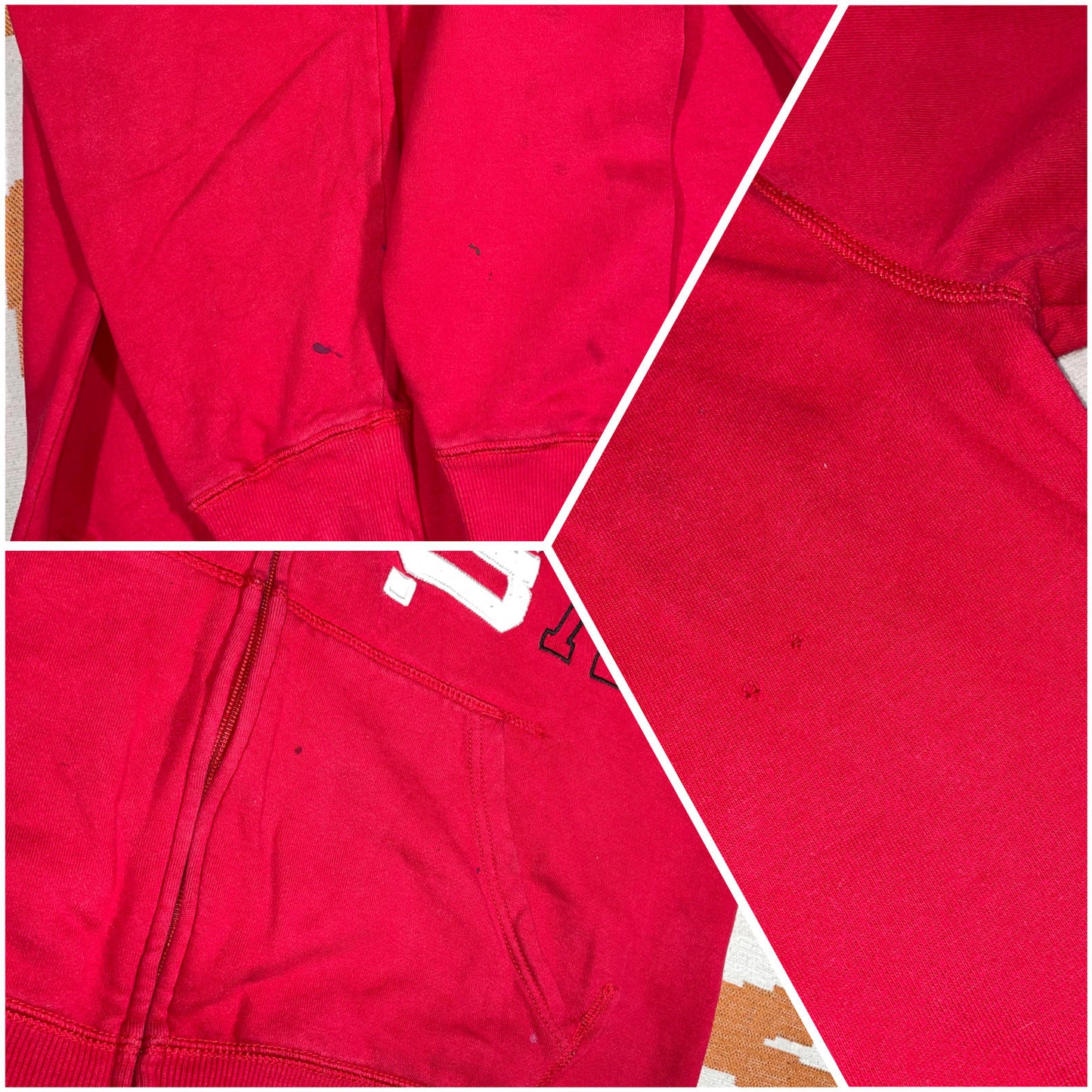 Ecko Unltd. 00s Embroidered Red Zip Hoodie XL