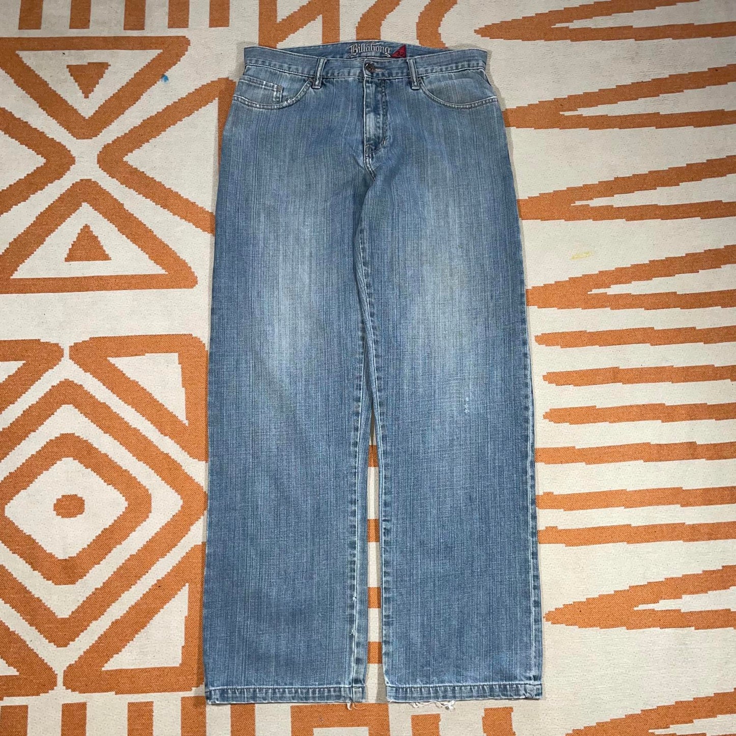 Billabong 00s Printed Denim Blue Surf Jeans 32x31
