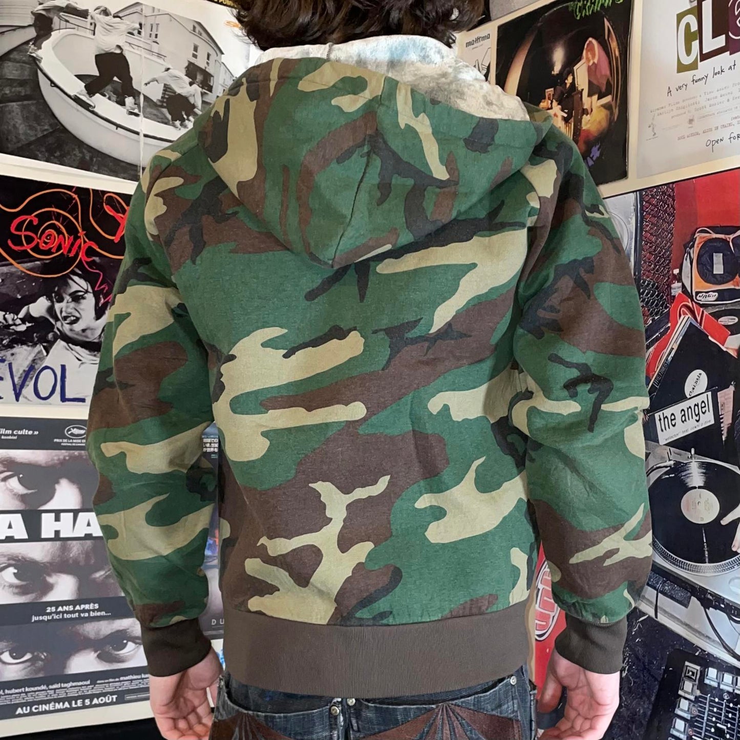 Carhartt 90s Camo Zip Patched Hoodie S
