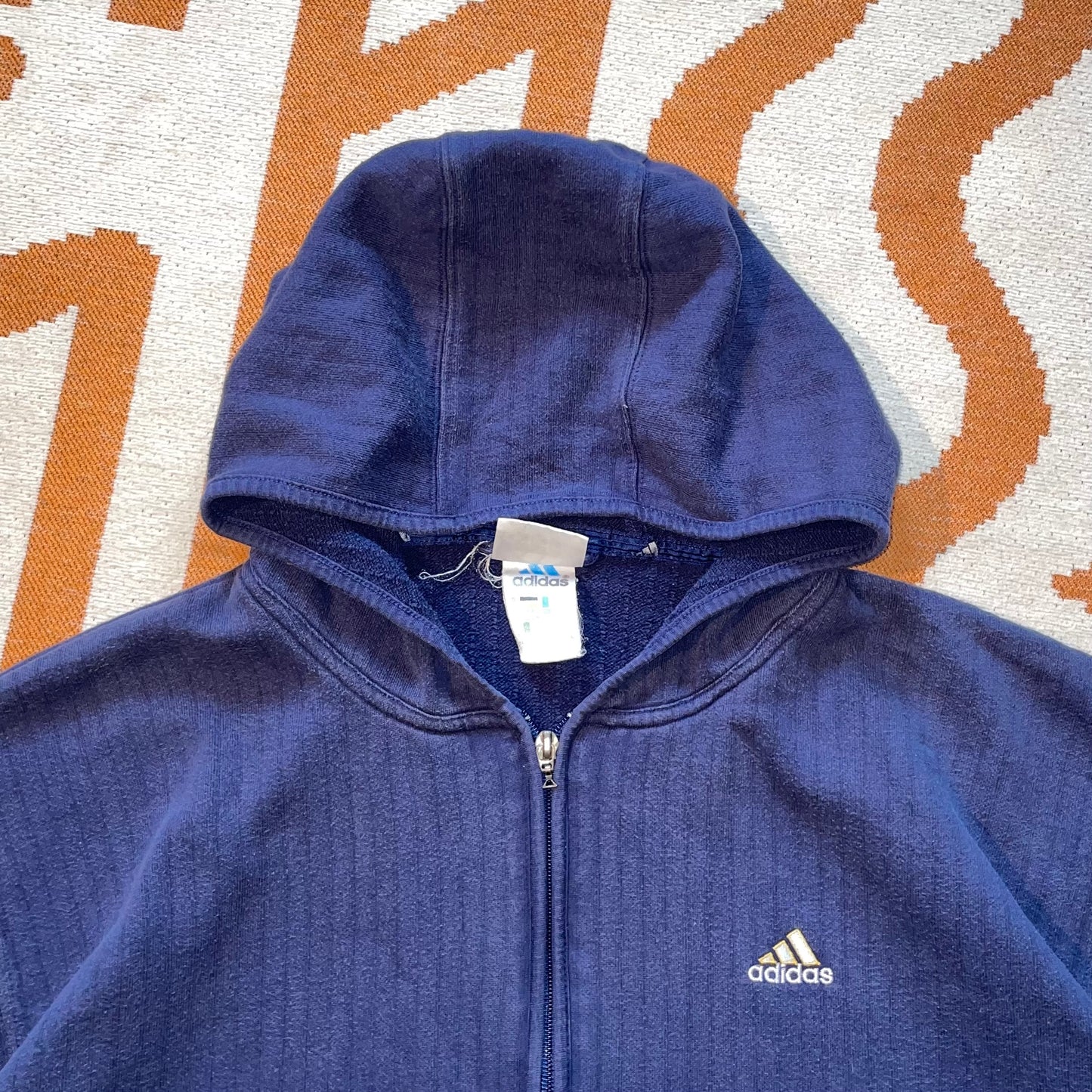 Adidas 90s Embroidered Zip Jumper M