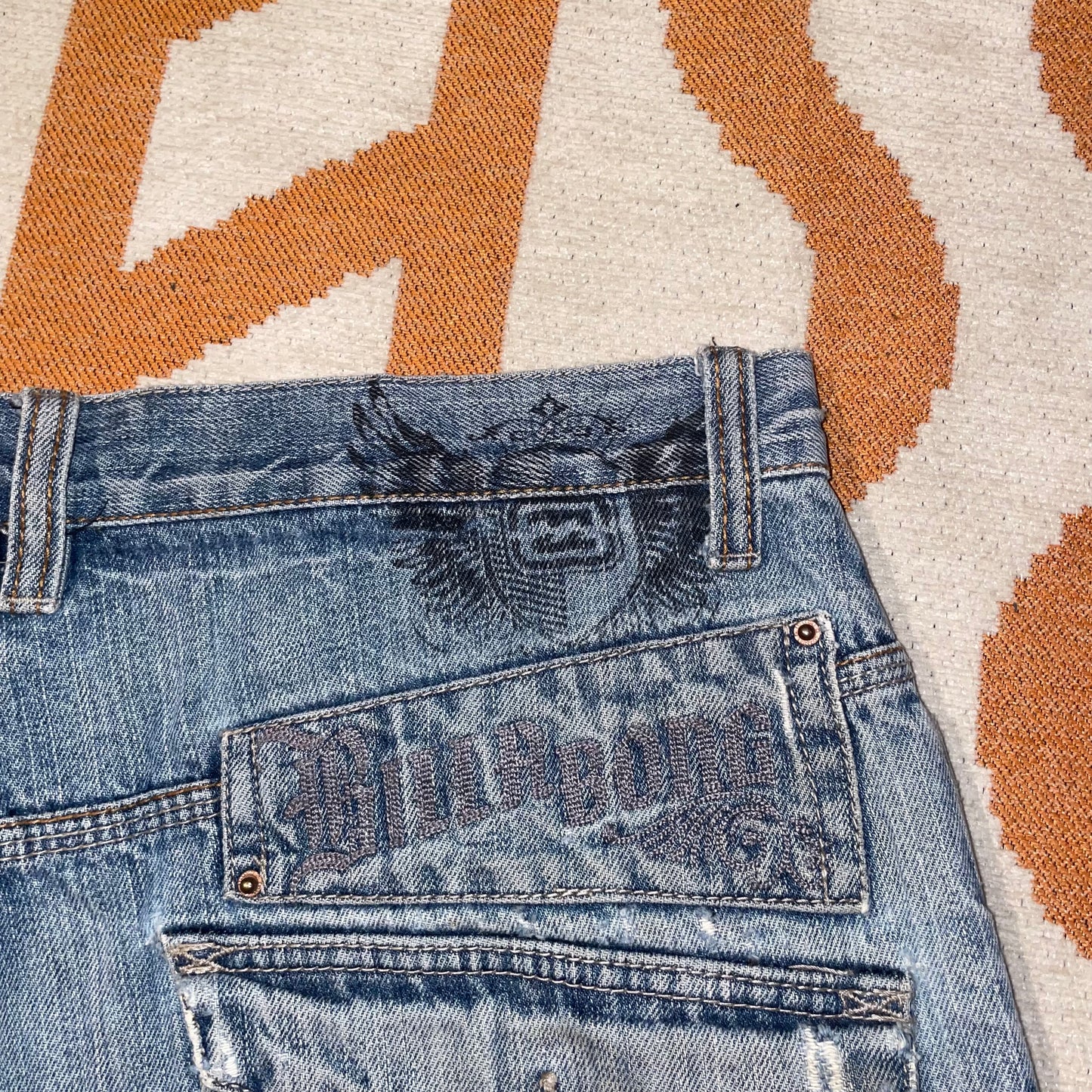 Billabong 00s Embroidered Baggy Jorts 34x11