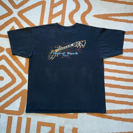 Hard Rock Cafe 00s Guitar Print T-Shirt XL