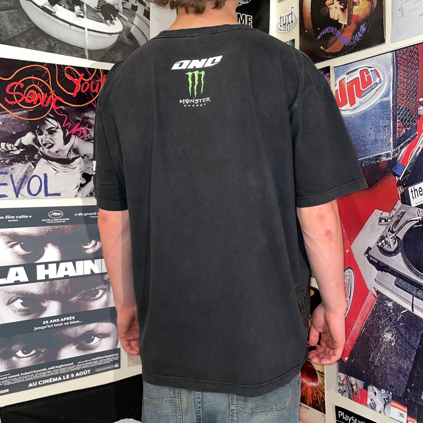 Monster Racing 00s Printed Graphic T-Shirt L