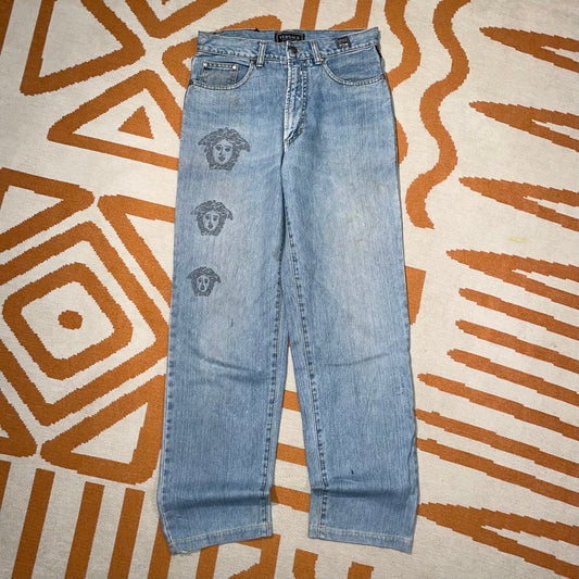 Versace 90s Embroidered Jeans