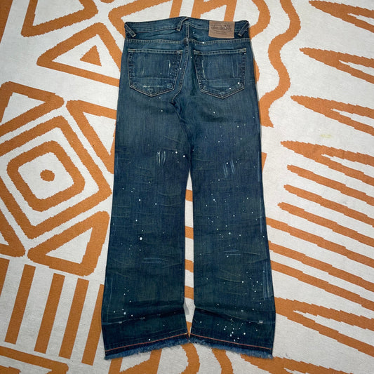 Von Dutch 00s Paint Splattered Jeans