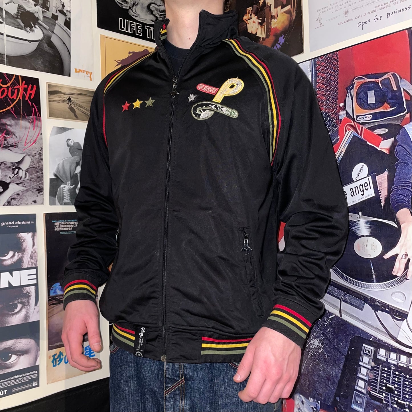 LRG 90s Embroidered Jamaica Jacket M