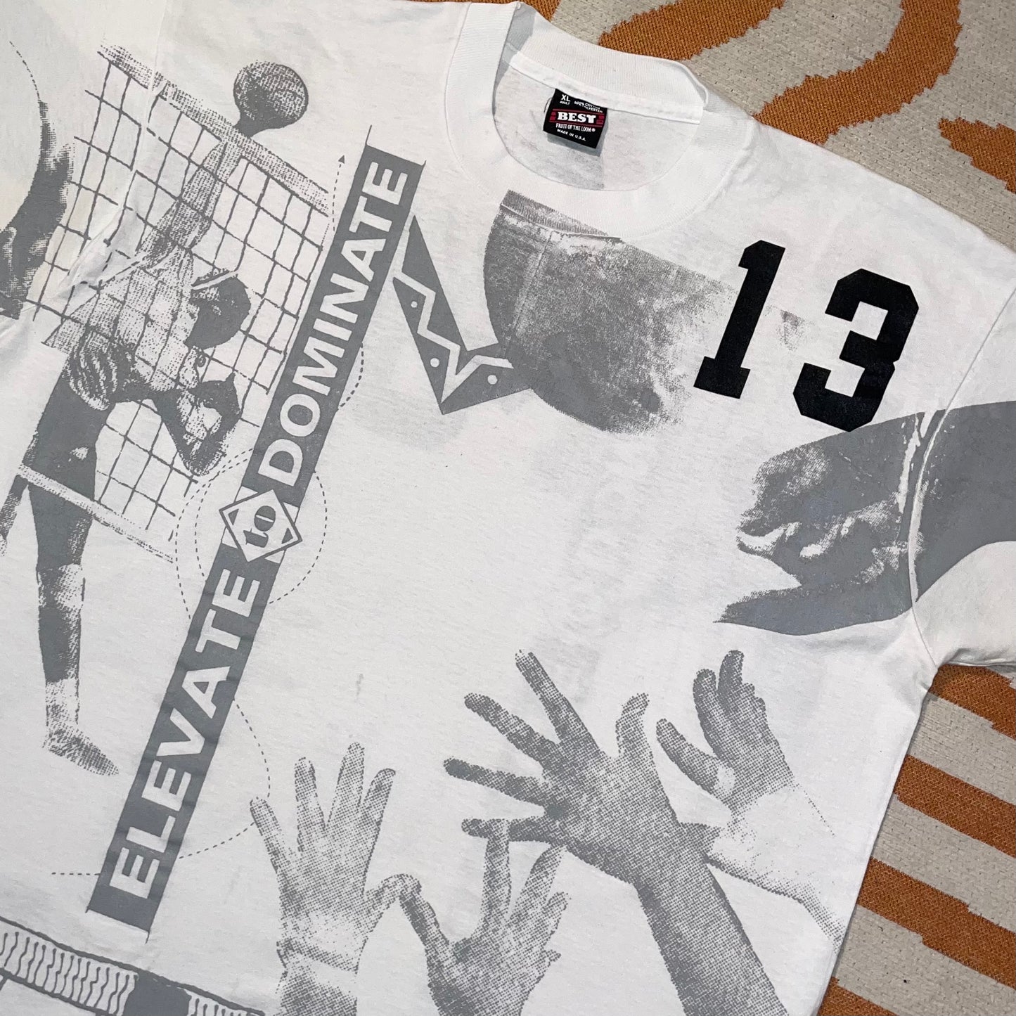 Screen Stars 80s NBA Basketball AOP T-Shirt XL