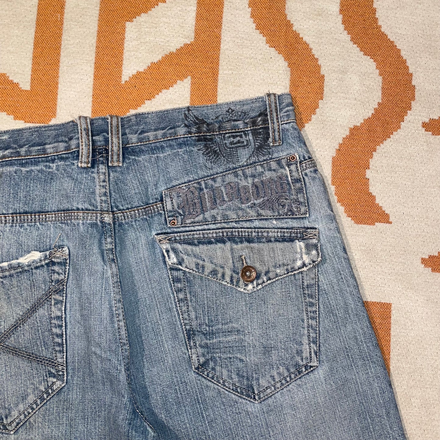 Billabong 00s Embroidered Baggy Jorts 34x11