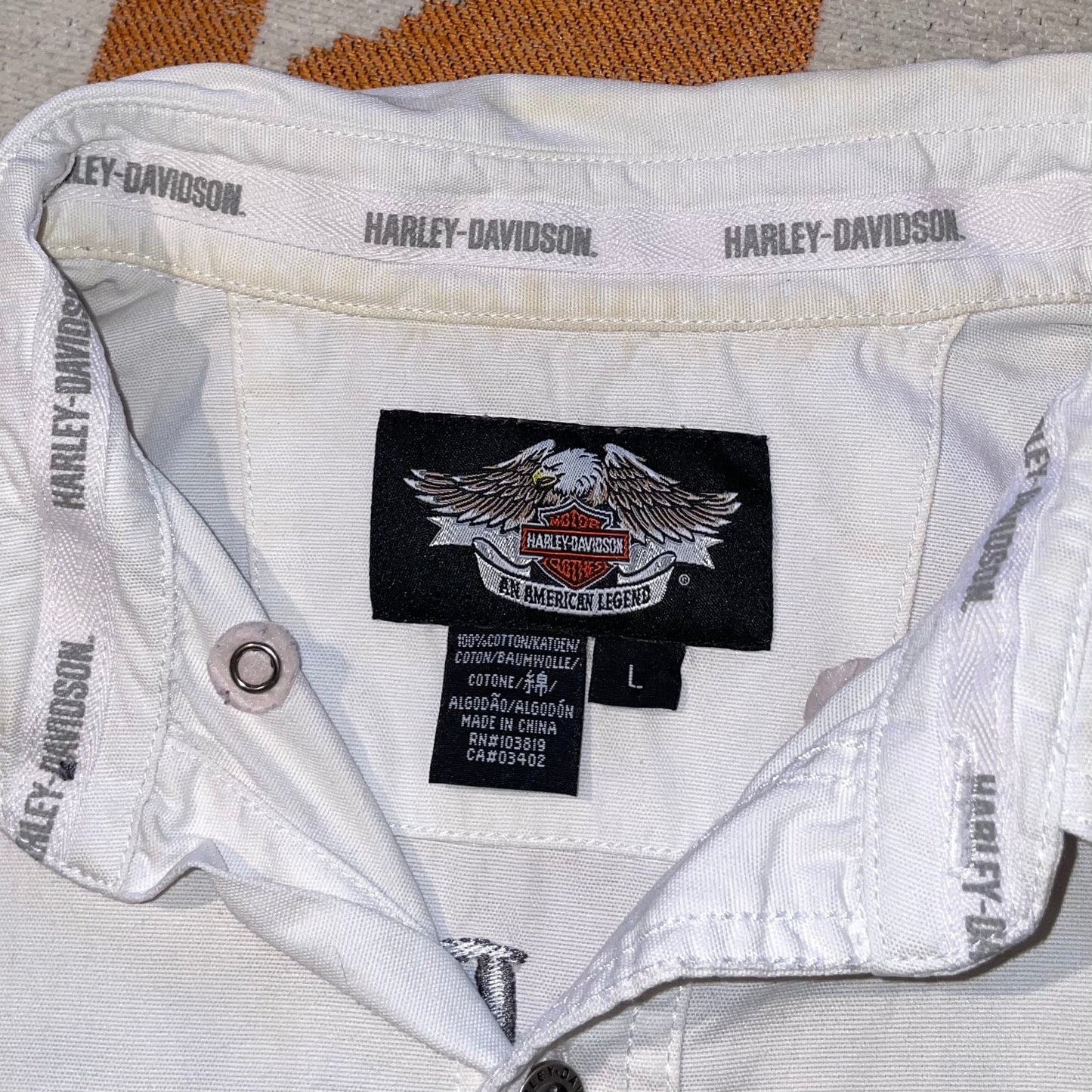 Harley Davidson 00s ‘Skull’ Shirt L