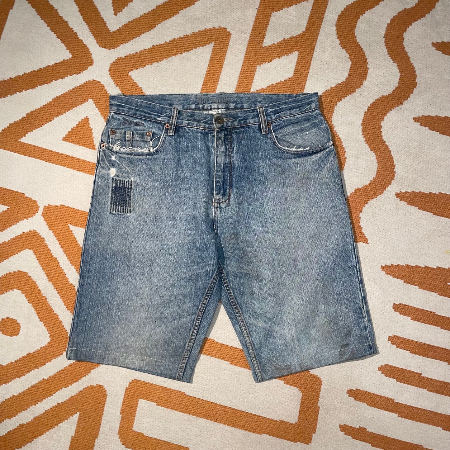 Billabong 00s Embroidered Baggy Jorts 34x11