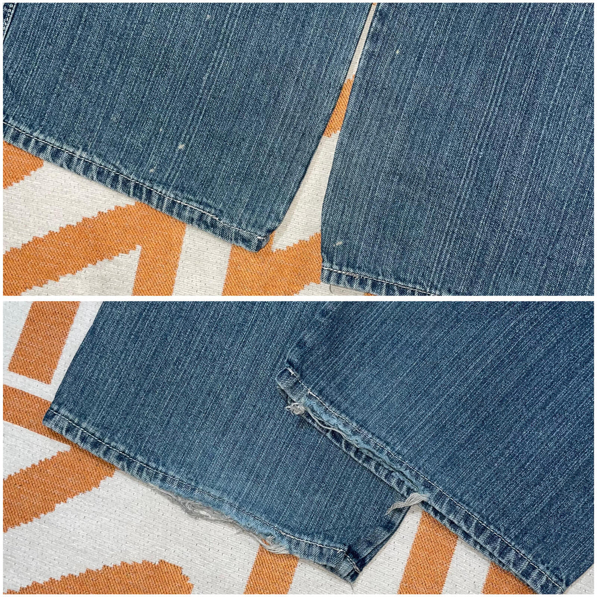 Da Lun 90s Embroidered Abstract Baggy Jeans 40x32