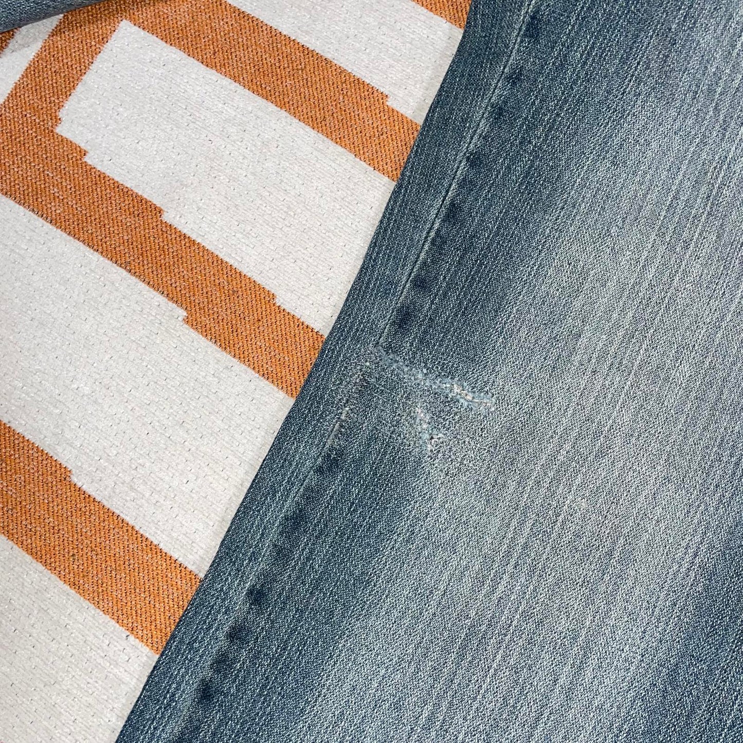 Lucky Star 00s Striped Double Waistband Denim Jeans 30x34